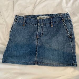 Express y2k denim mini skirt